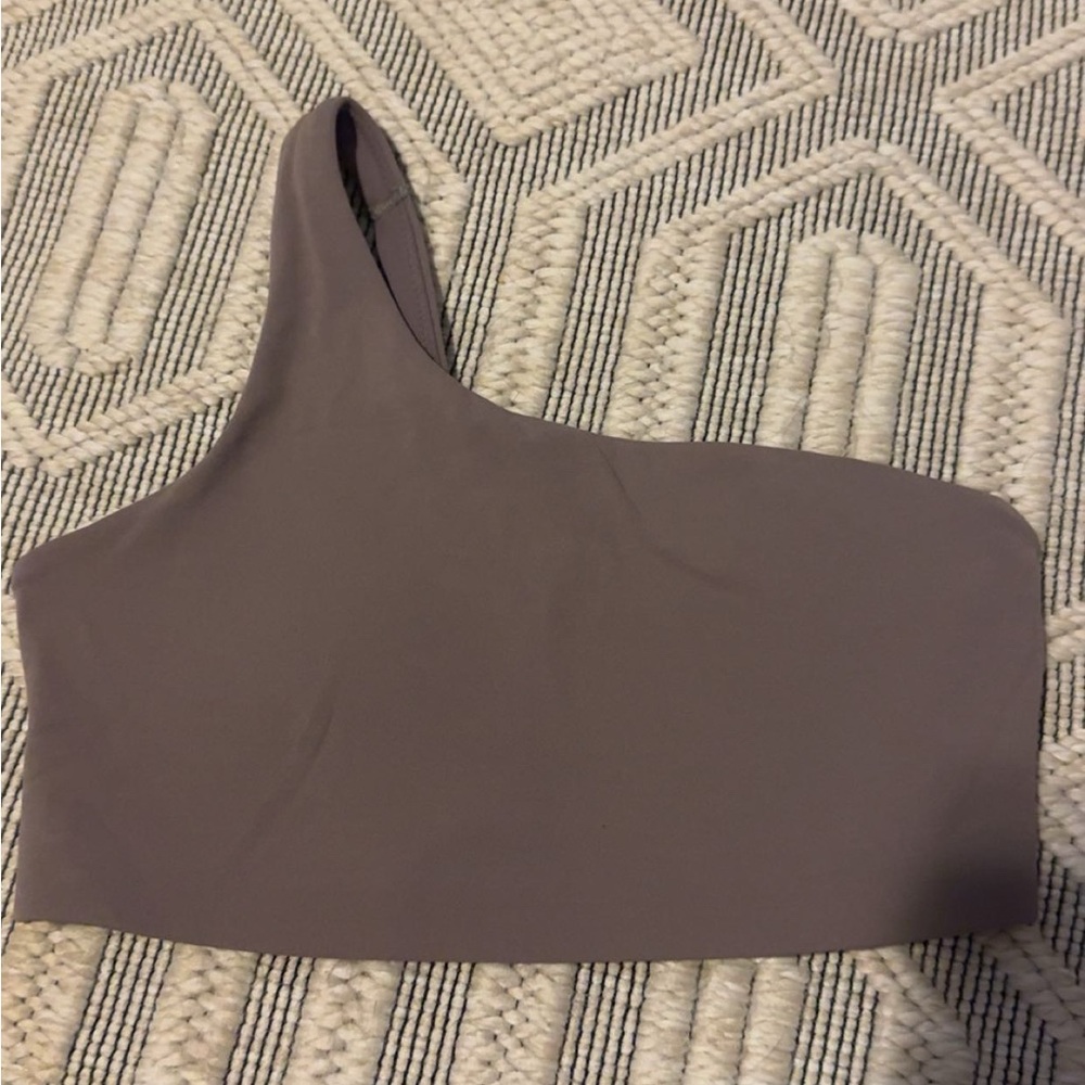 One-Shoulder Muave Crop Top